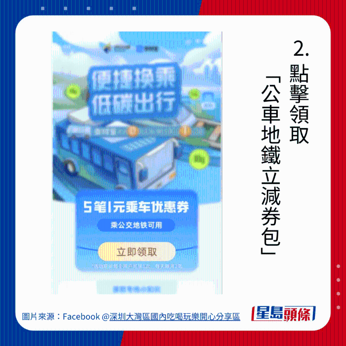 2. 點(diǎn)擊領(lǐng)取 “公車地鐵立減券包”