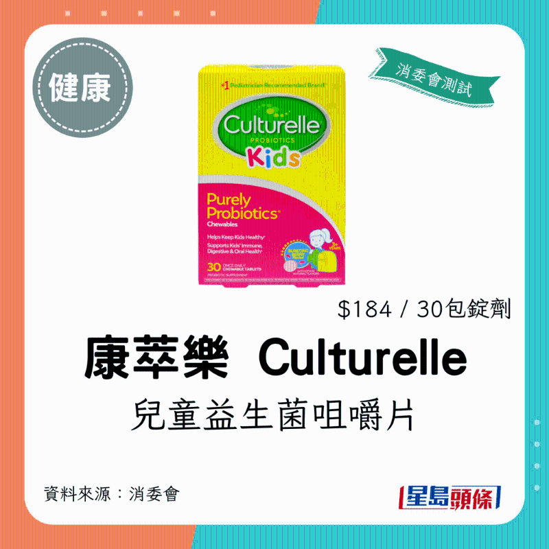 康萃樂 Culturelle 兒童益生菌咀嚼片 Kids Probiotics Chewables